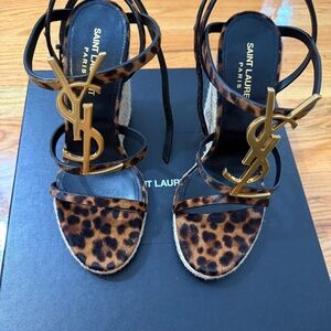 Saint Laurent Cassandra Black YSL Sandals Size 37+